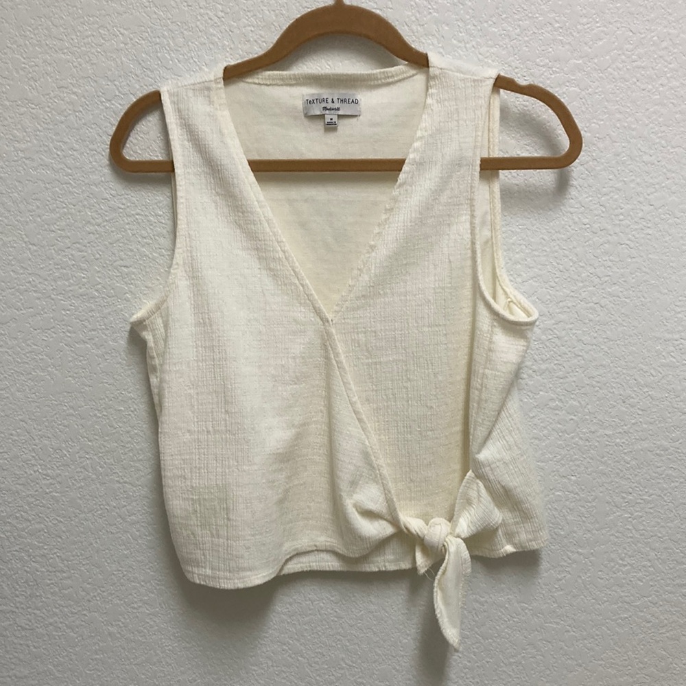 Madewell sleeveless side tie top